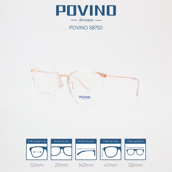 Gọng kính POVINO PO8750 - Ảnh 6