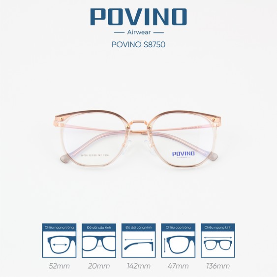 Gọng kính POVINO PO8750 - Ảnh 2