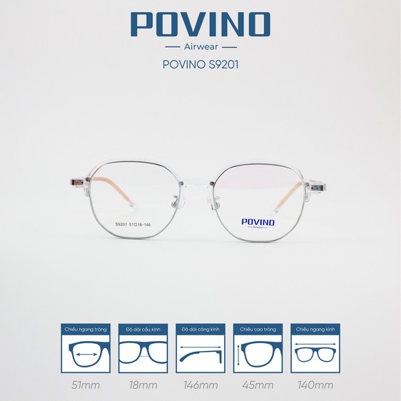 Gọng kính POVINO PO9201