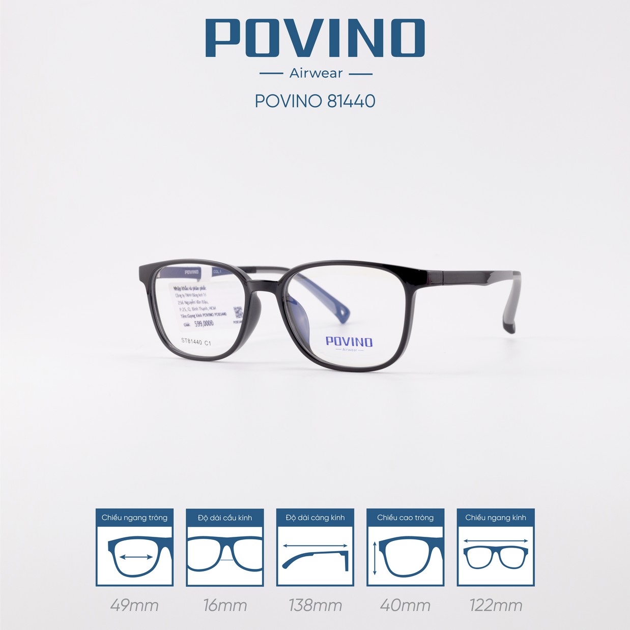 Gọng kính POVINO 81440 - Ảnh 4