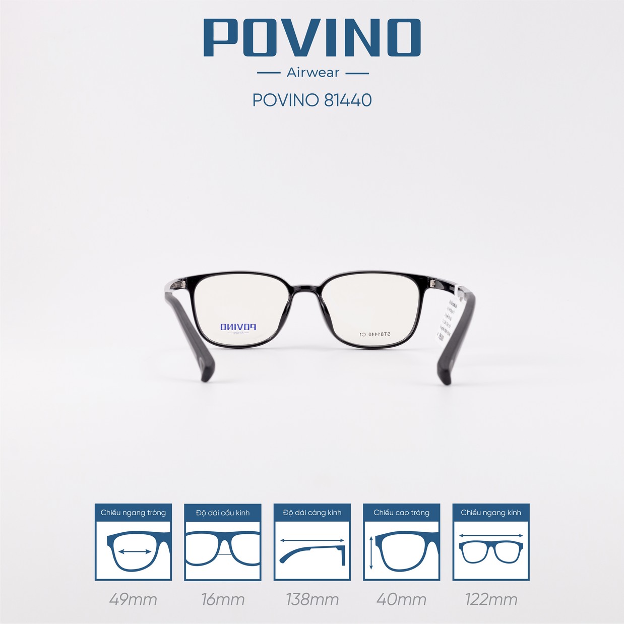 Gọng kính POVINO 81440 - Ảnh 5