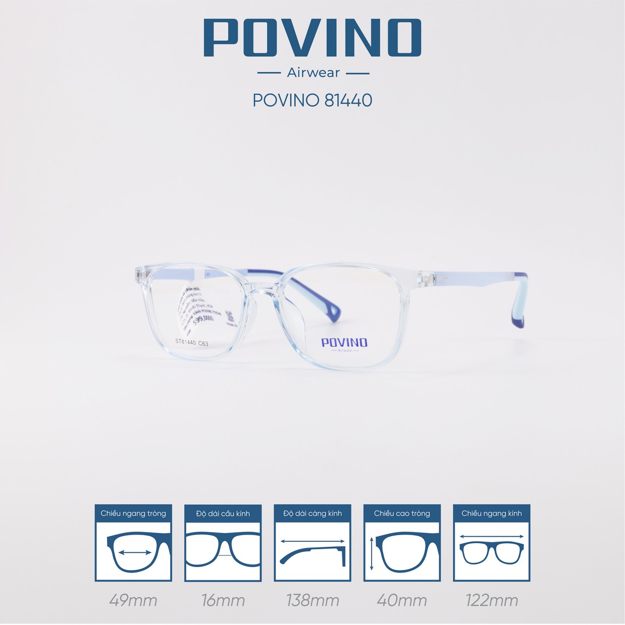 Gọng kính POVINO 81440 - Ảnh 6
