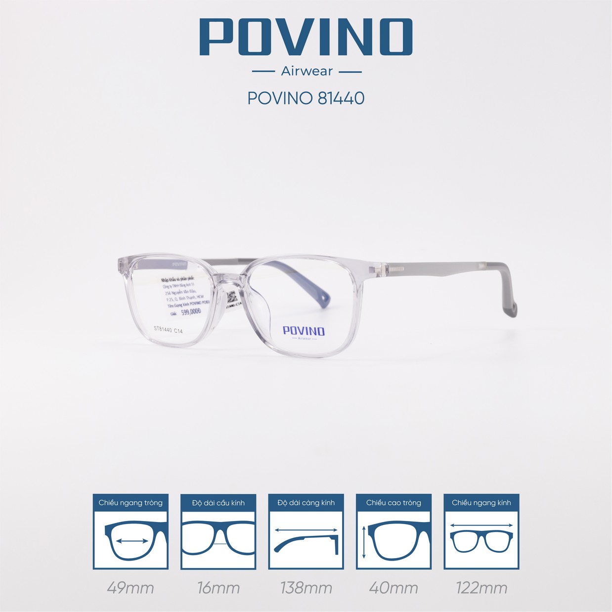 Gọng kính POVINO 81440 - Ảnh 7