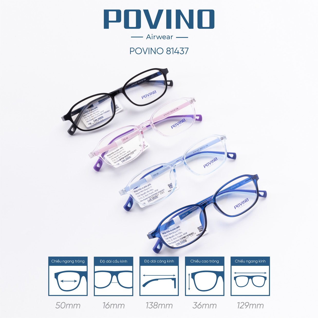 Gọng kính POVINO 81437 - Ảnh 2