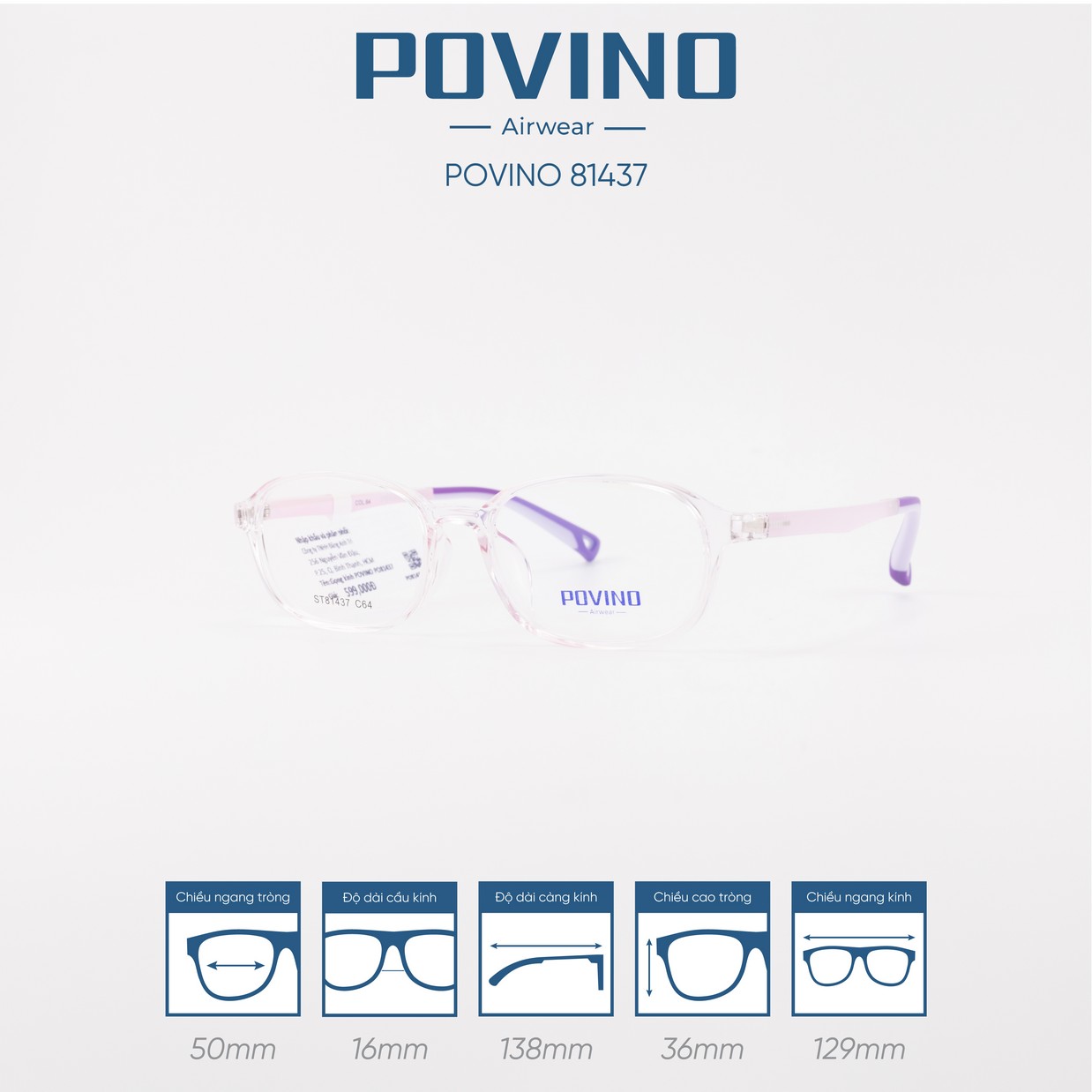 Gọng kính POVINO 81437 - Ảnh 3