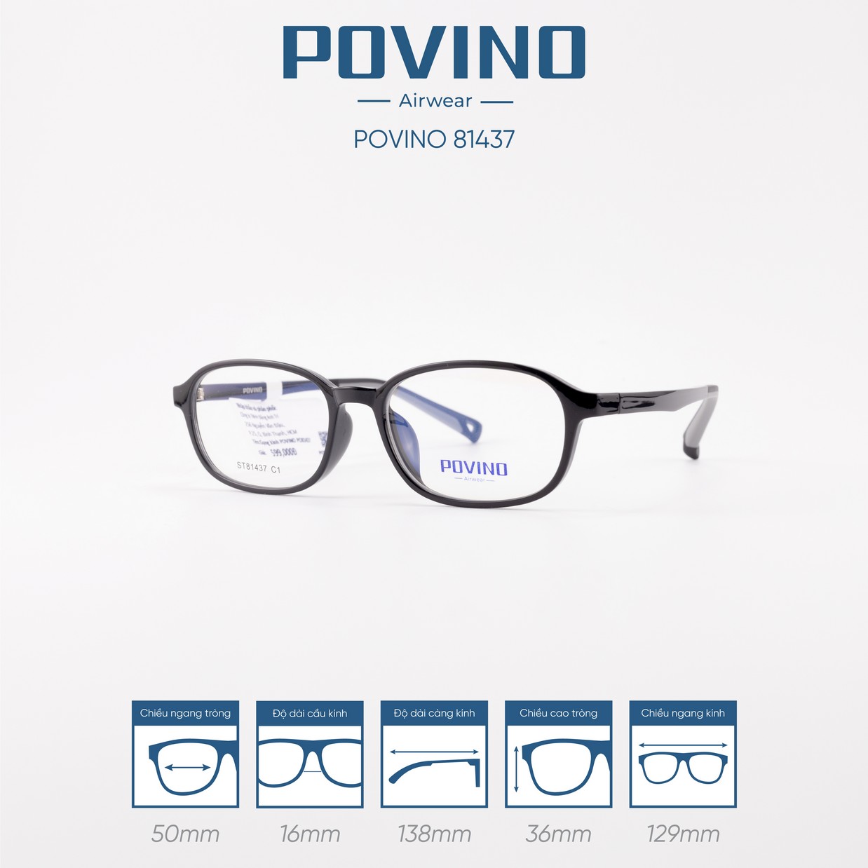 Gọng kính POVINO 81437 - Ảnh 4