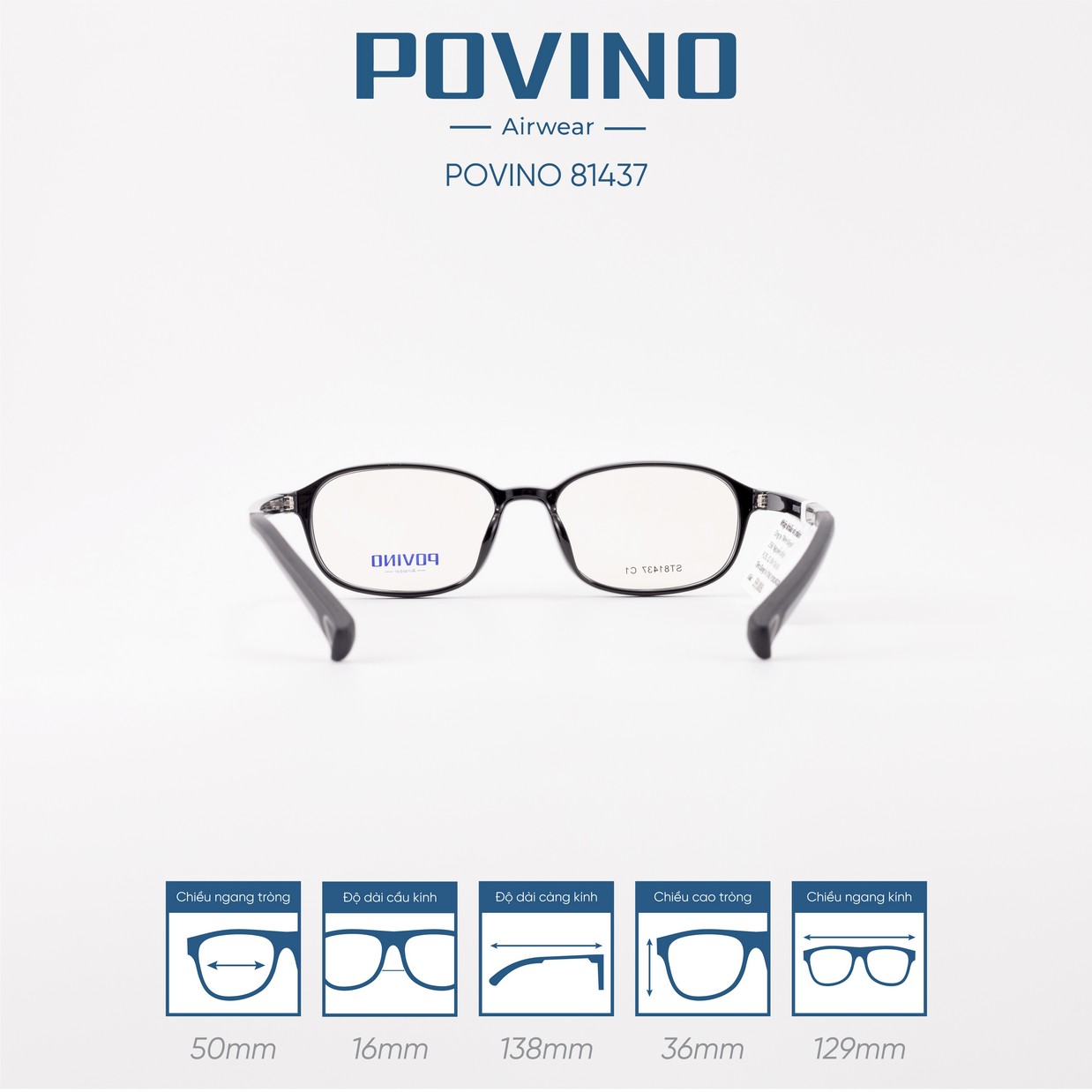Gọng kính POVINO 81437 - Ảnh 5