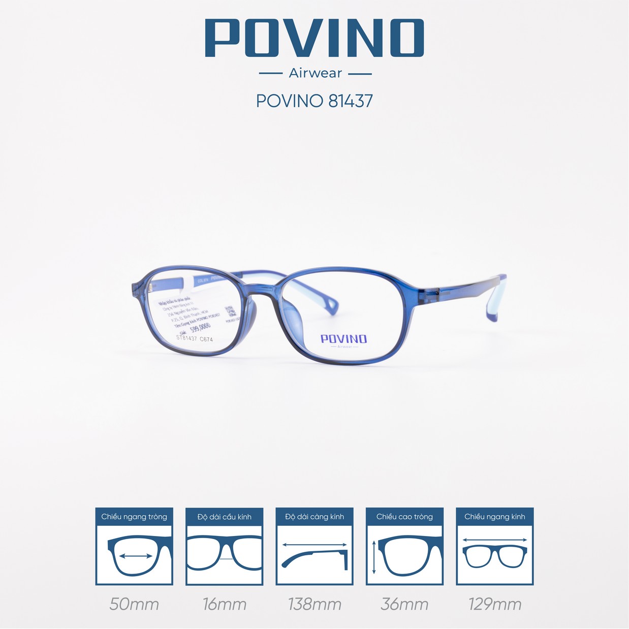 Gọng kính POVINO 81437 - Ảnh 6
