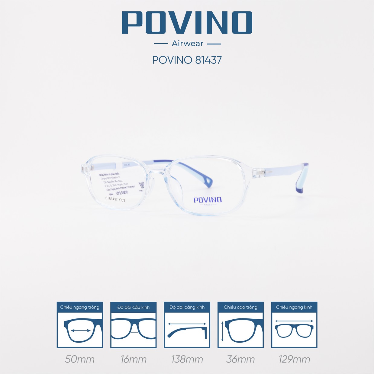 Gọng kính POVINO 81437 - Ảnh 7