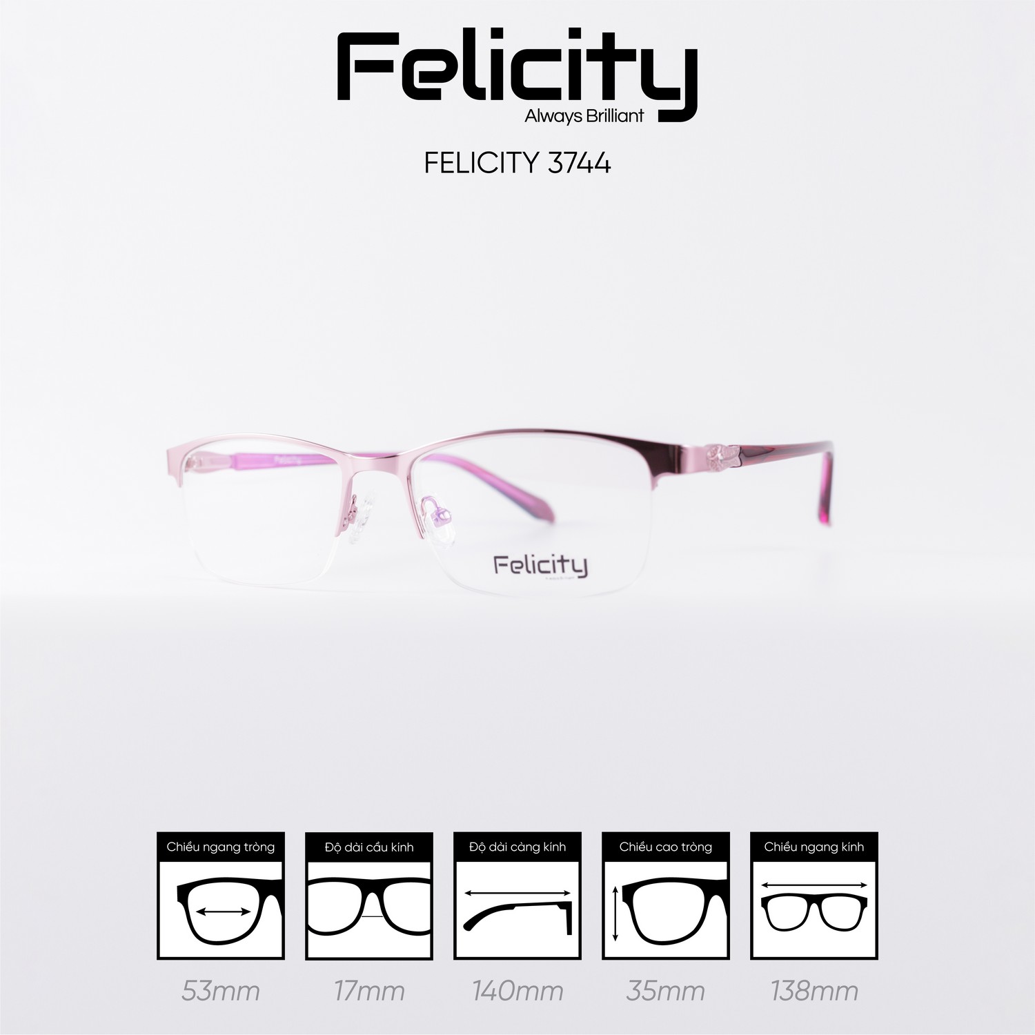 Gọng kính FELICITY 3744 - Ảnh 5