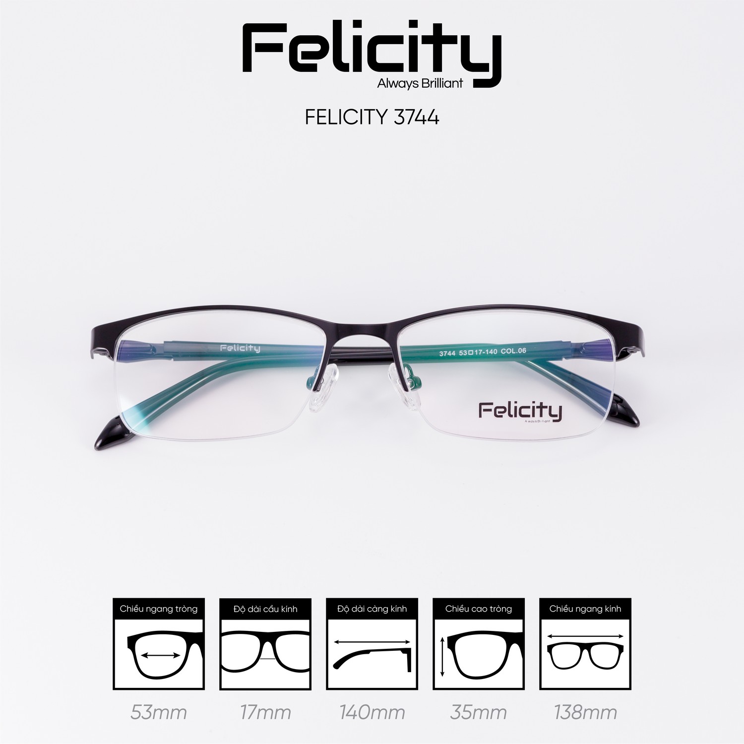 Gọng kính FELICITY 3744 - Ảnh 7