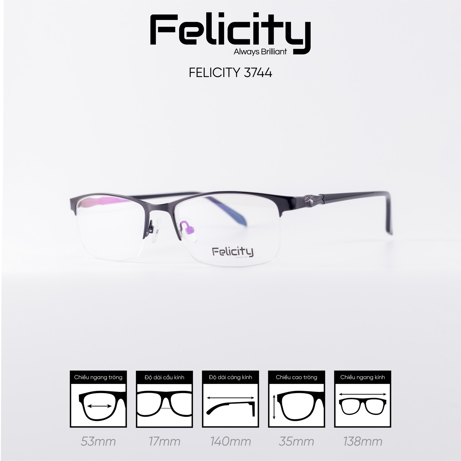 Gọng kính FELICITY 3744 - Ảnh 6