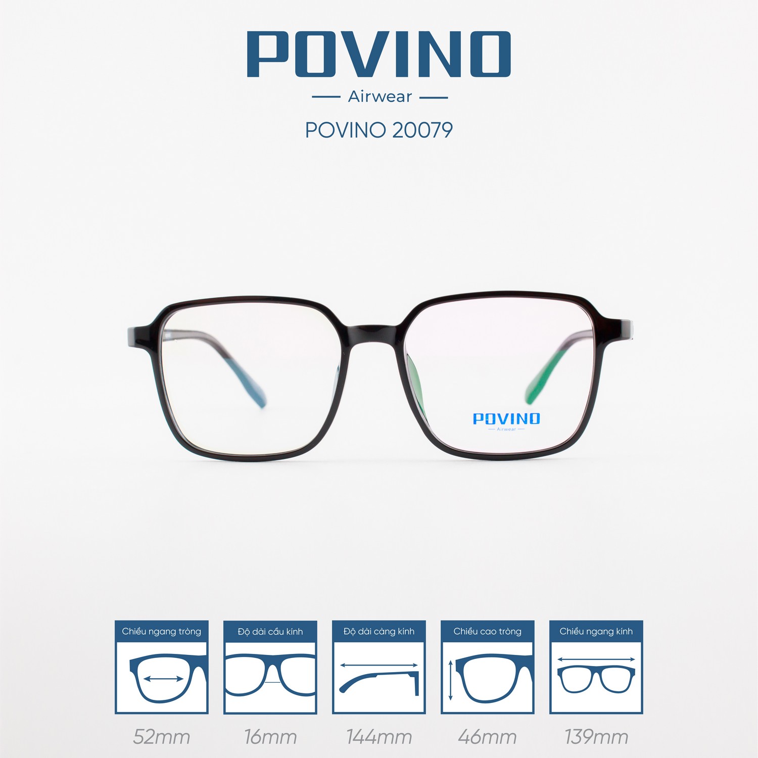 Gọng kính POVINO PO20079