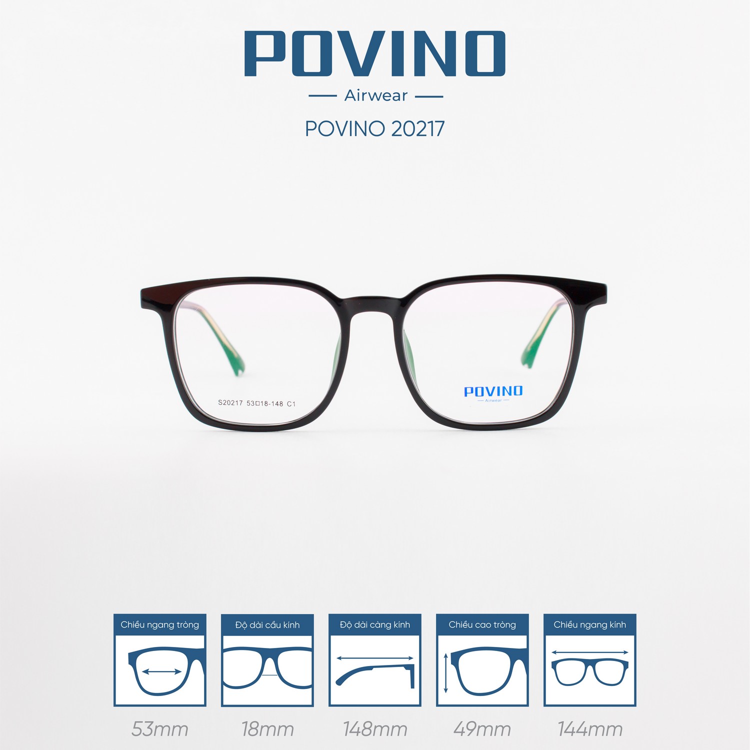 Gọng kính POVINO PO20217