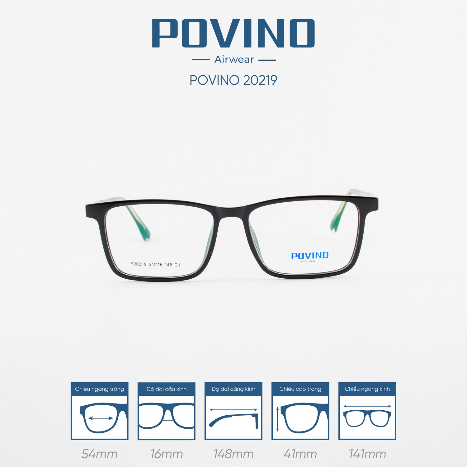 Gọng kính POVINO PO20219
