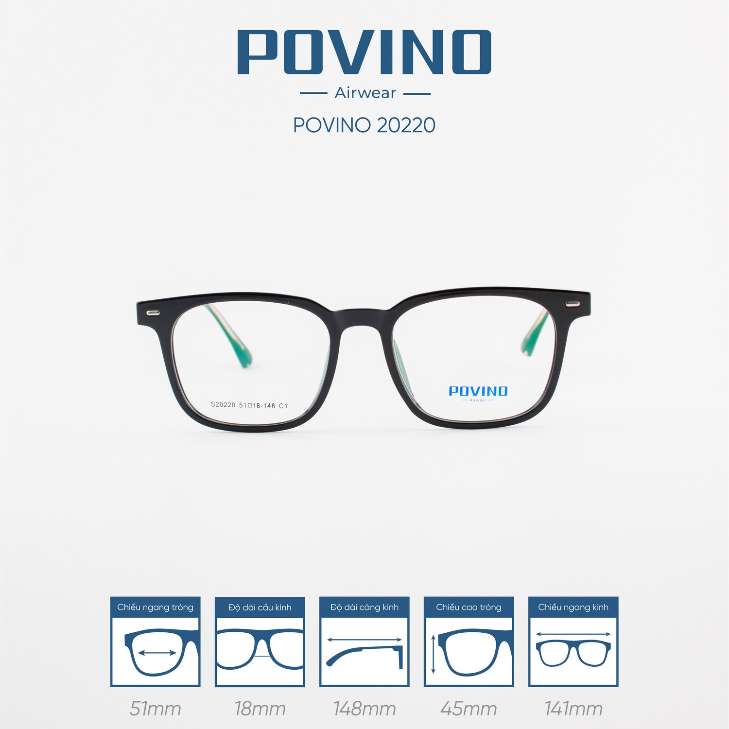 Gọng kính POVINO PO20220