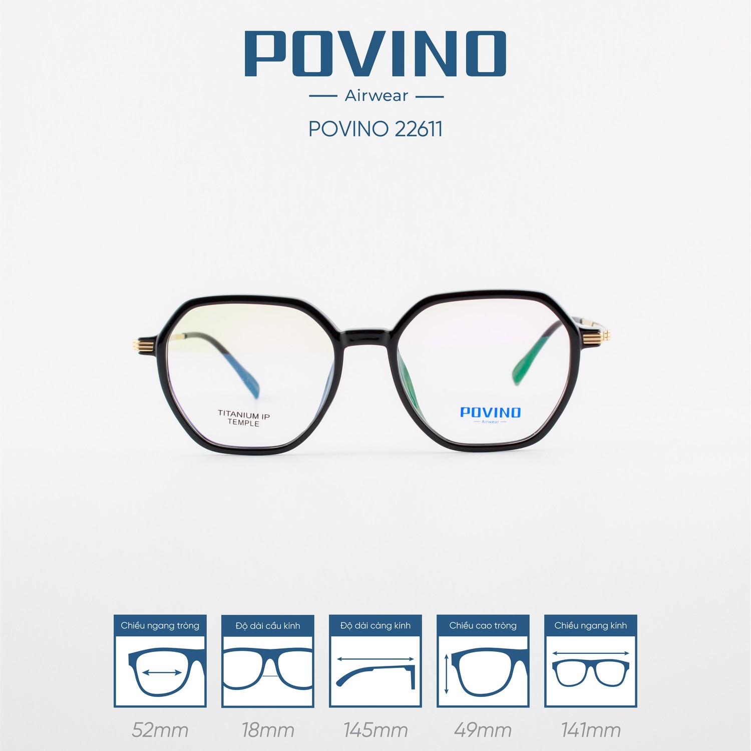 Gọng kính POVINO PO22611