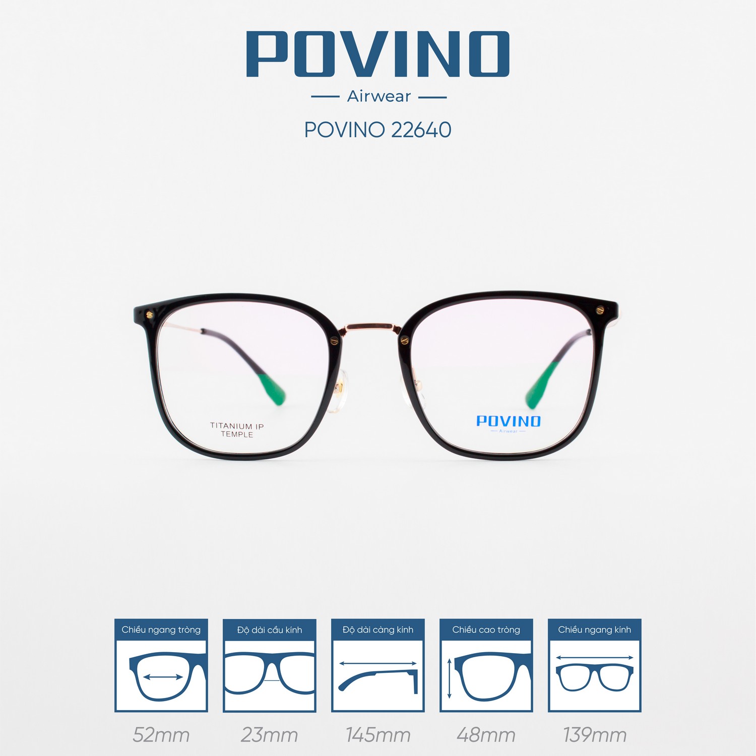 Gọng kính POVINO PO22640