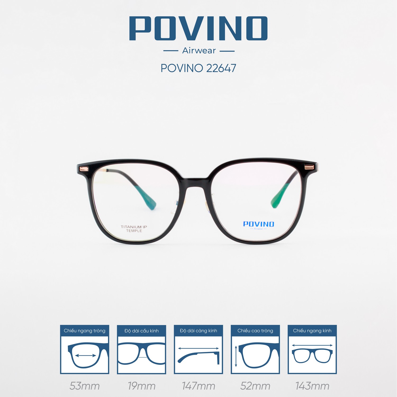 Gọng kính POVINO PO22647