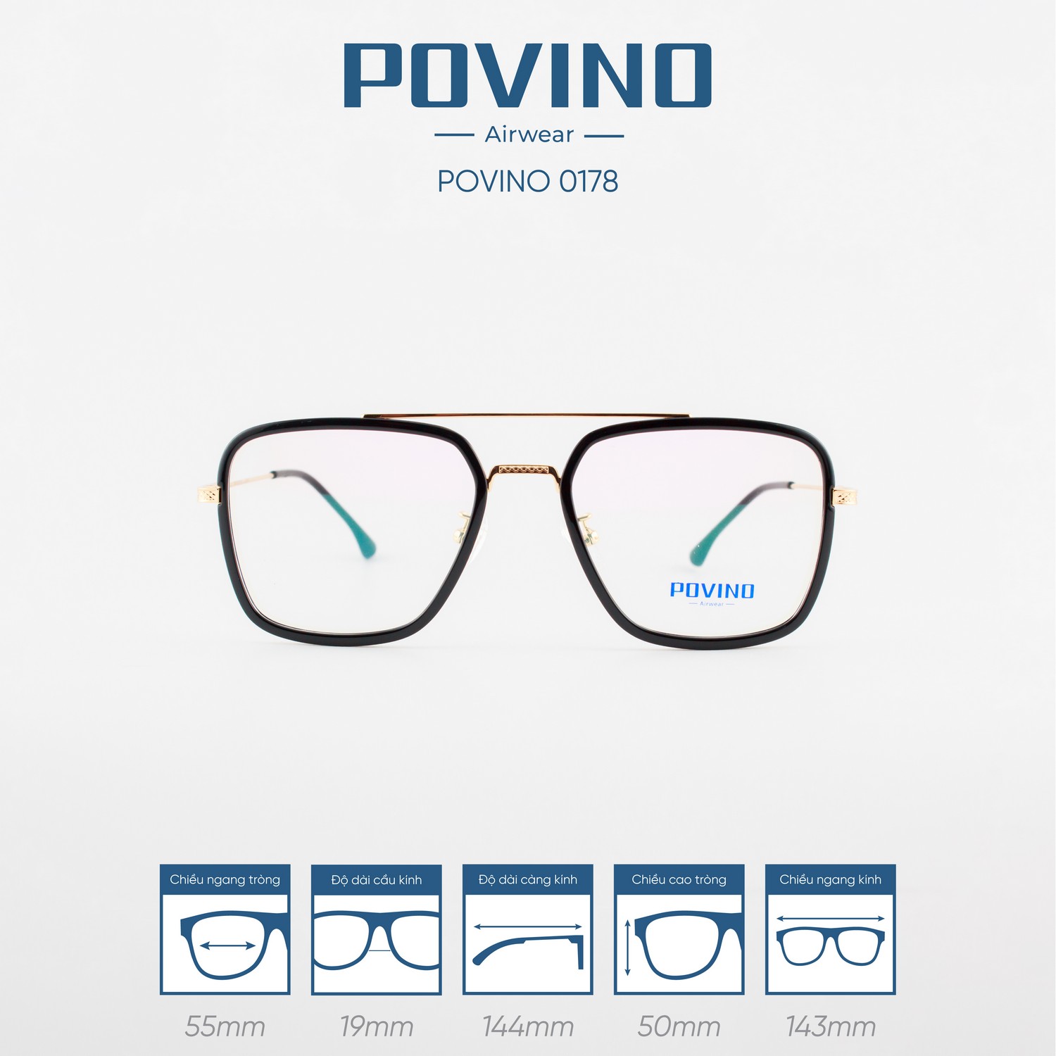 Gọng kính POVINO PO0178