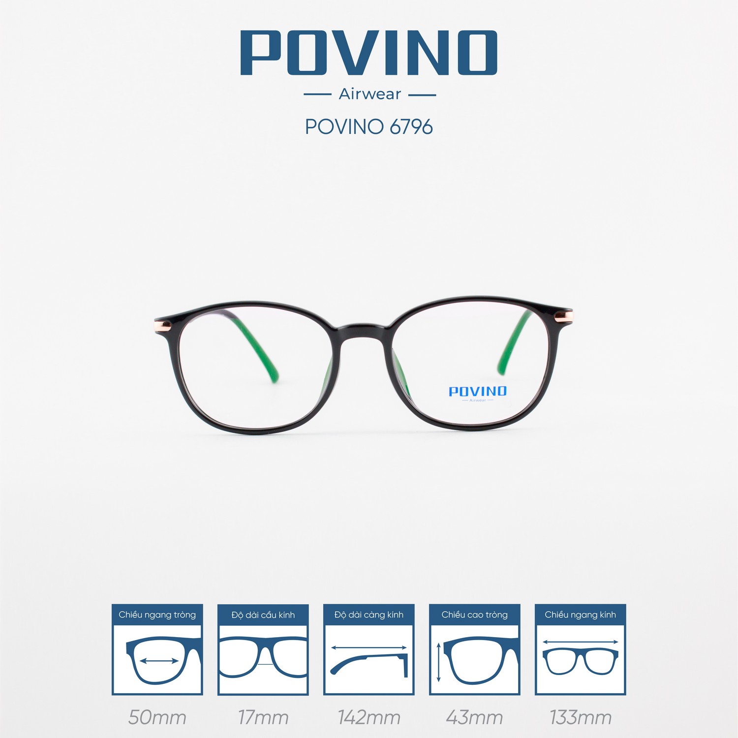 Gọng kính POVINO PO6796