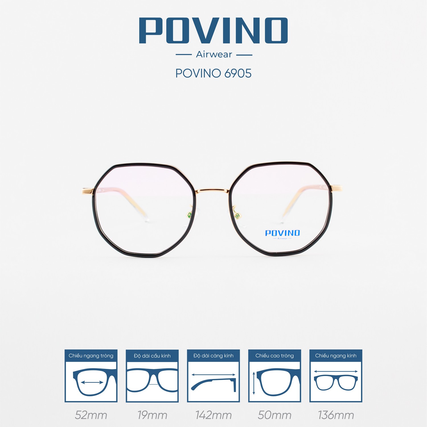 Gọng kính POVINO PO6905