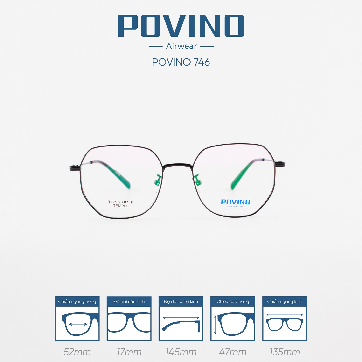 Gọng kính POVINO PO746