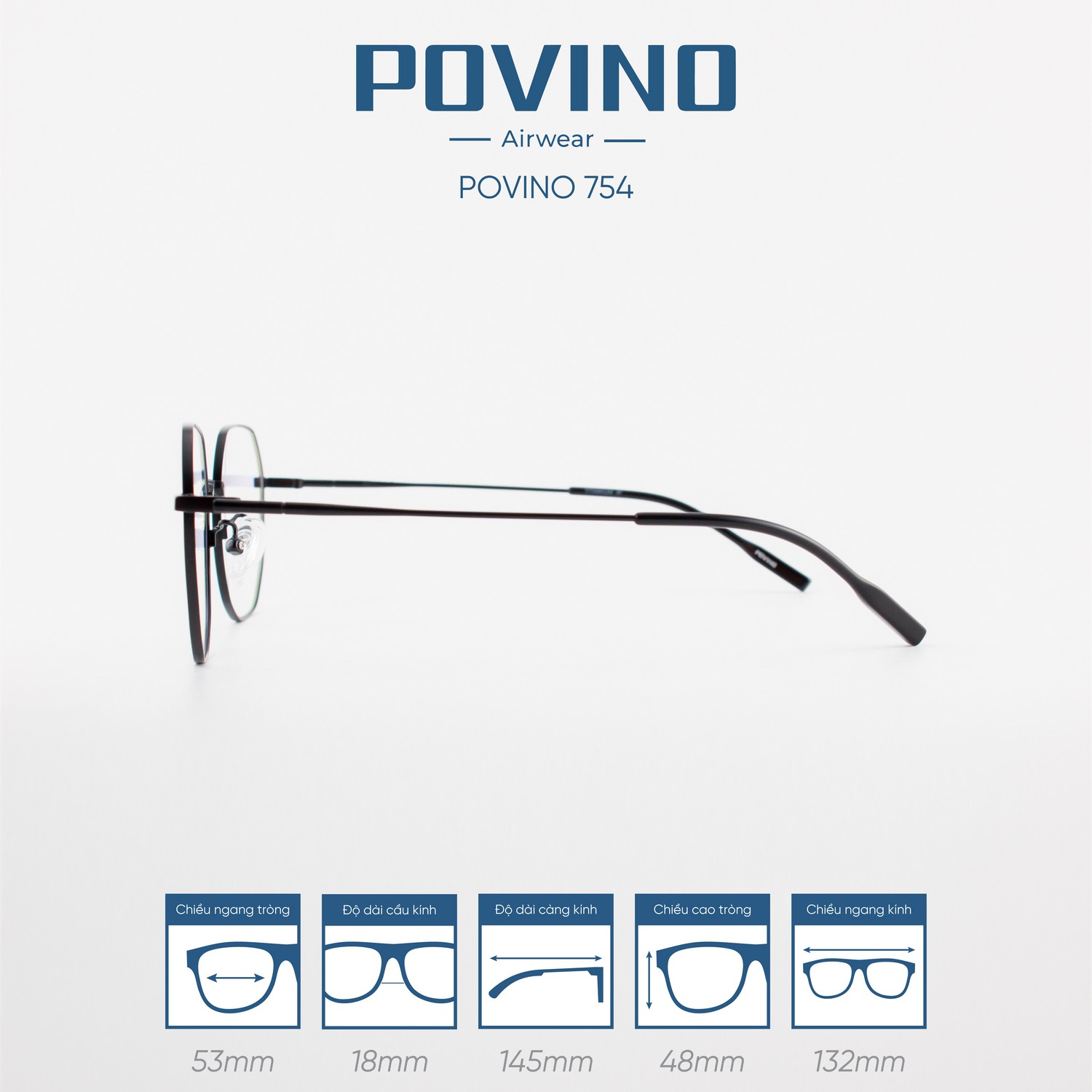 Gọng kính POVINO PO754 - Ảnh 7