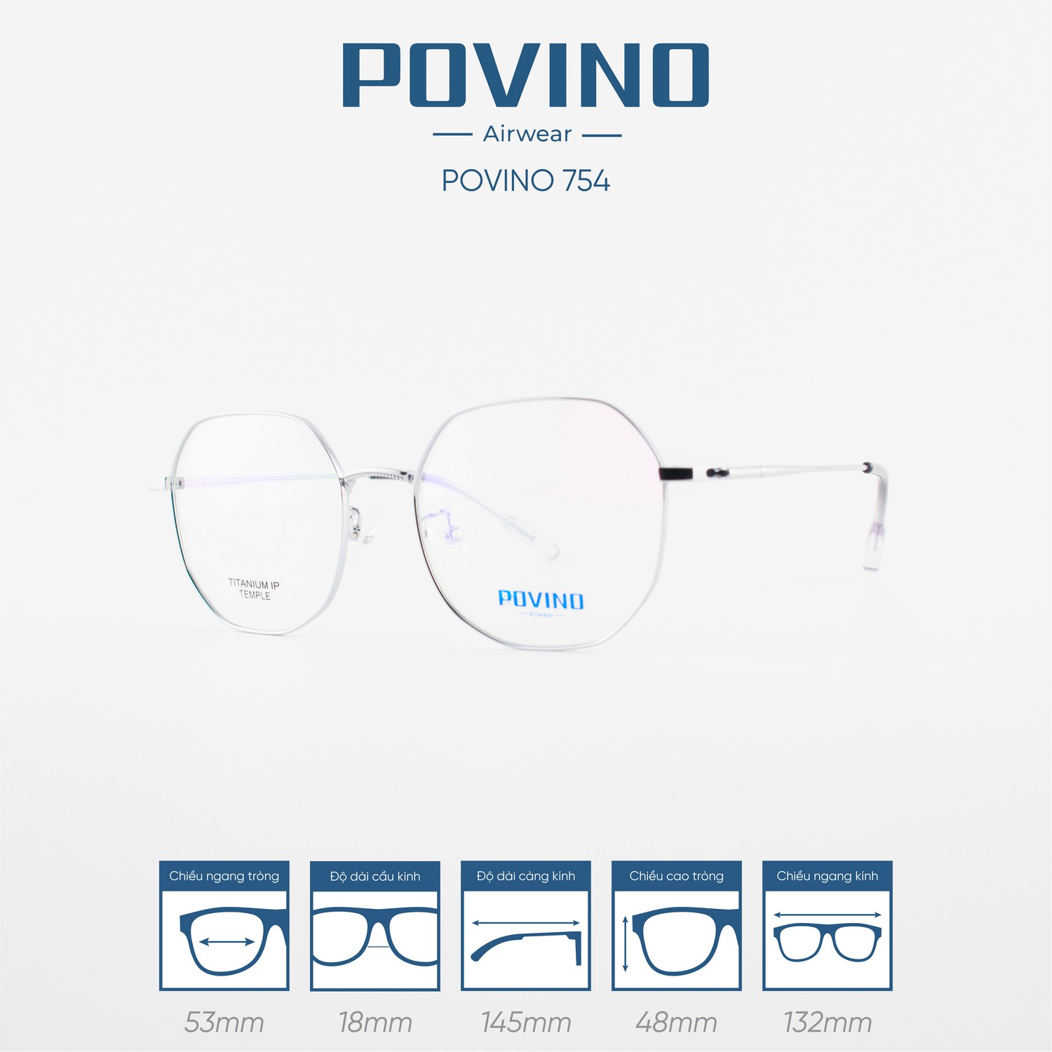 Gọng kính POVINO PO754 - Ảnh 4