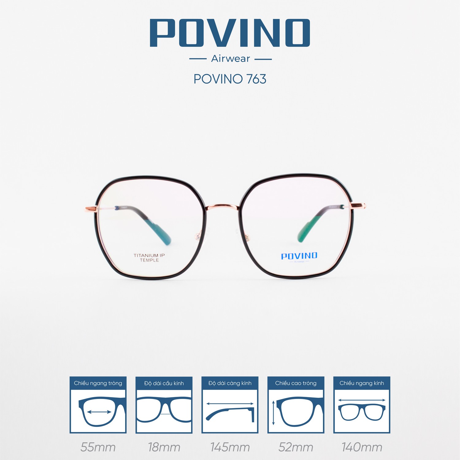 Gọng kính POVINO PO763