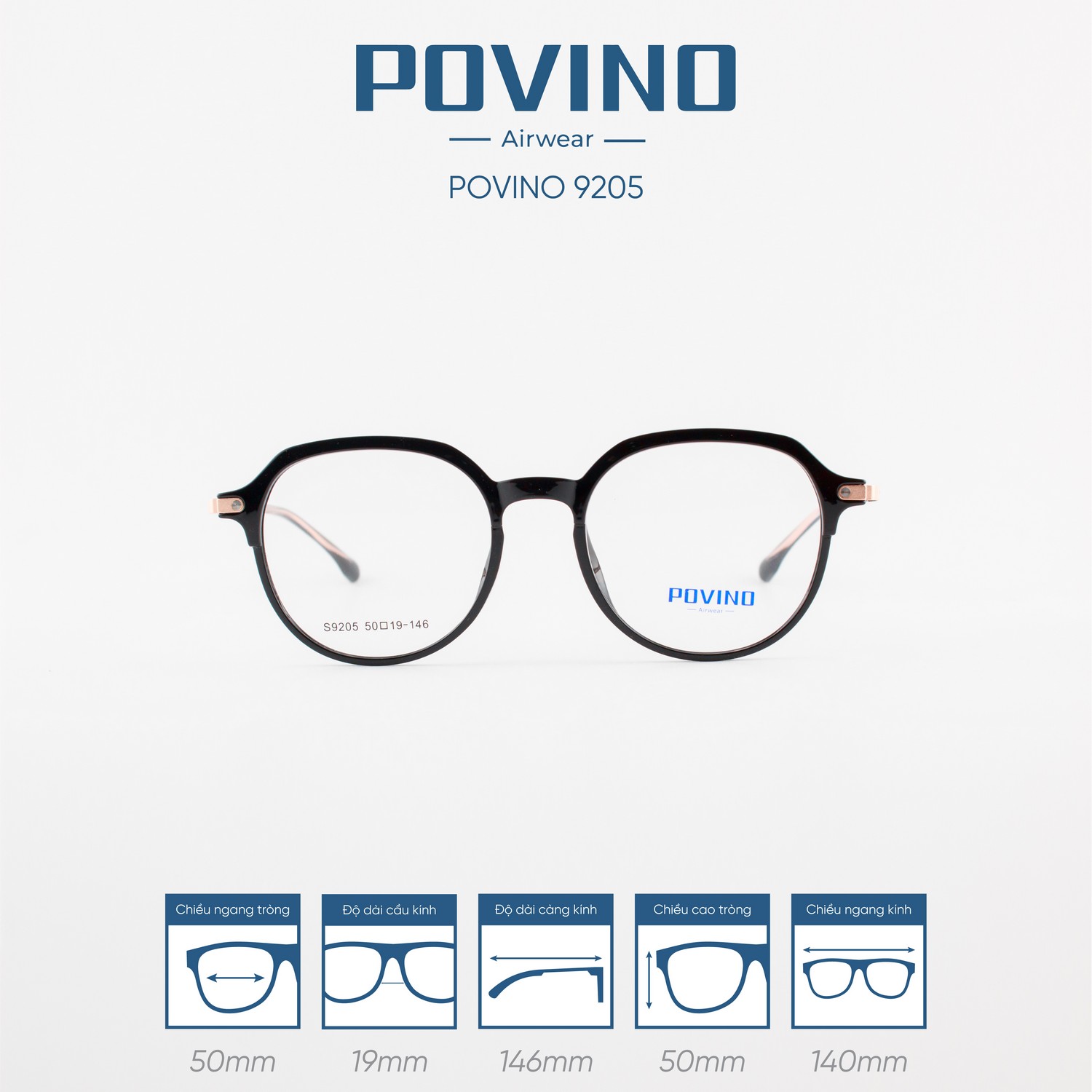 Gọng kính POVINO PO9205