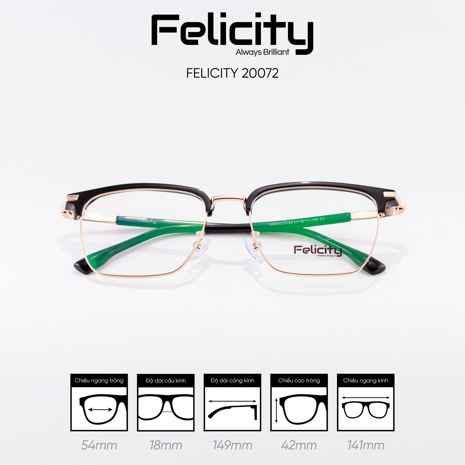 Gọng kính FELICITY 20072 - Ảnh 2