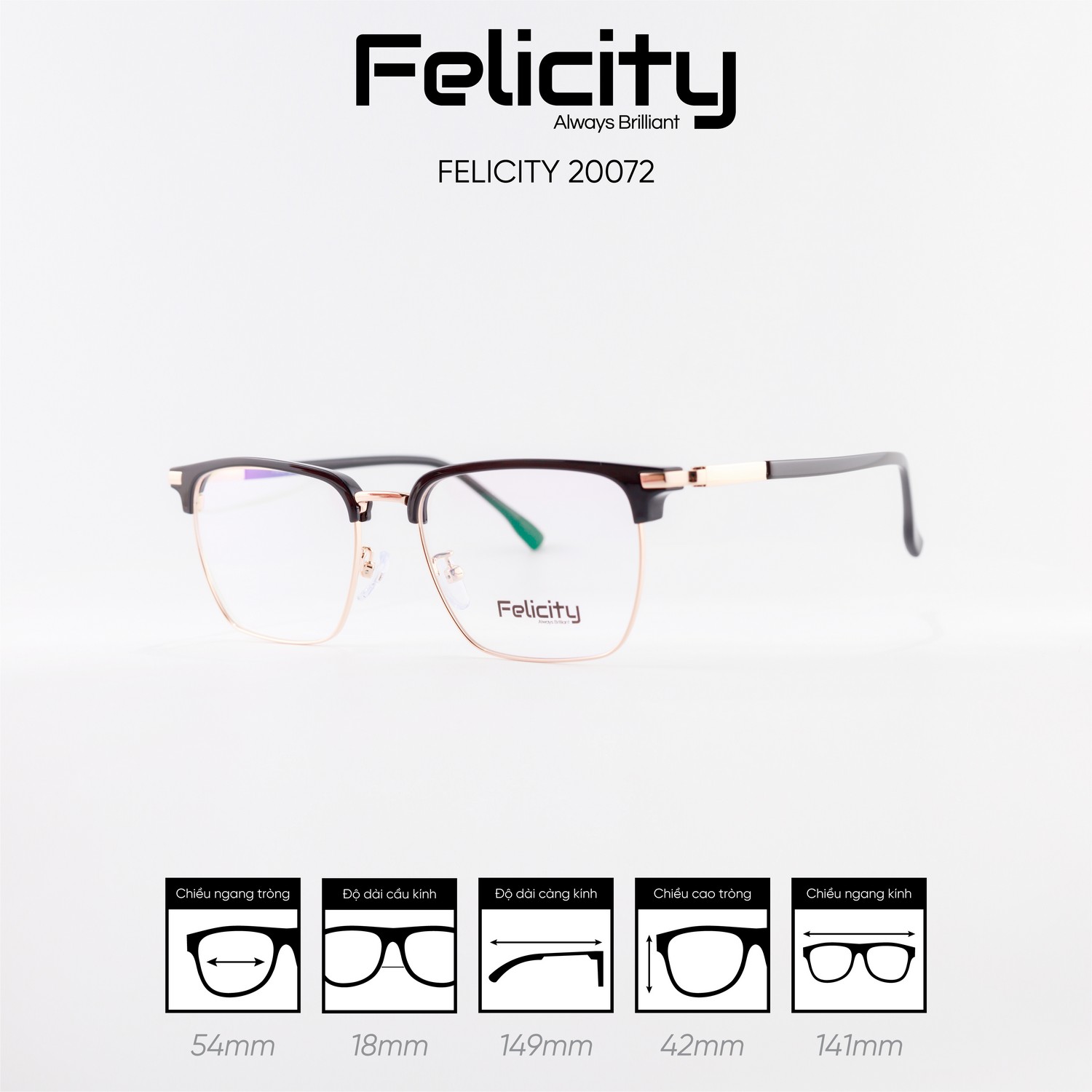 Gọng kính FELICITY 20072 - Ảnh 4