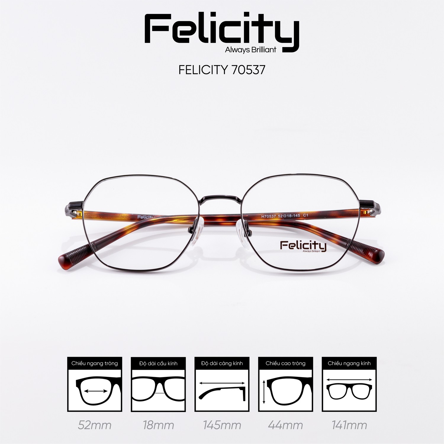 Gọng kính FELICITY 70537 - Ảnh 4