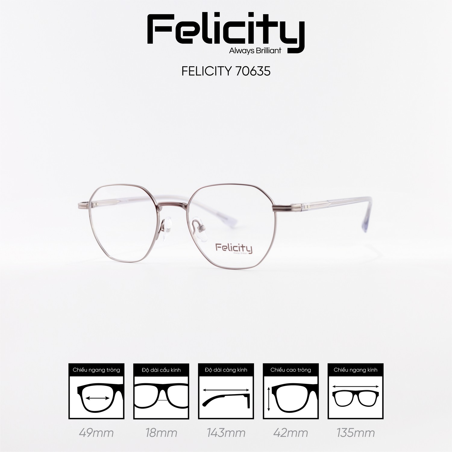 Gọng kính FELICITY 70635 - Ảnh 8