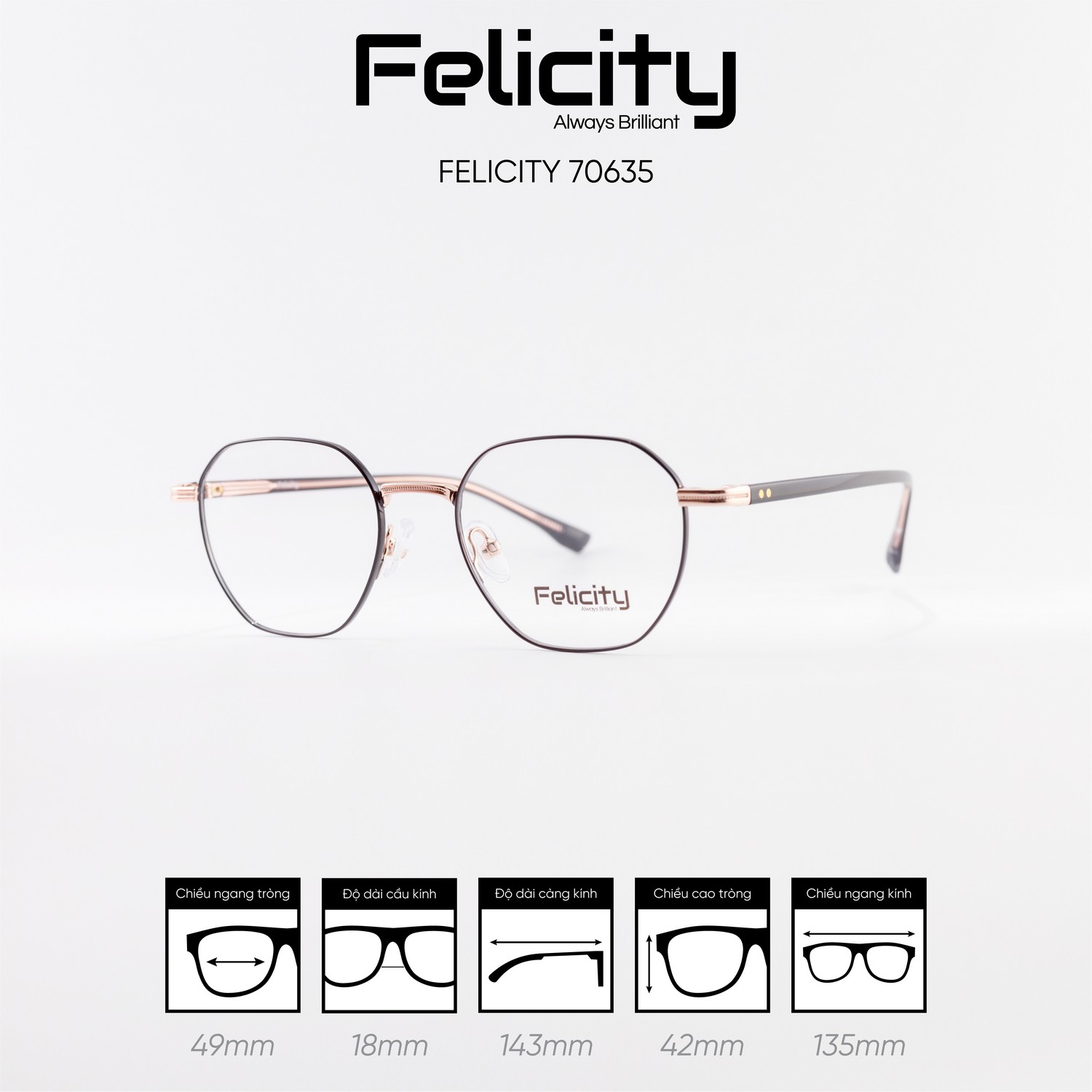 Gọng kính FELICITY 70635 - Ảnh 7