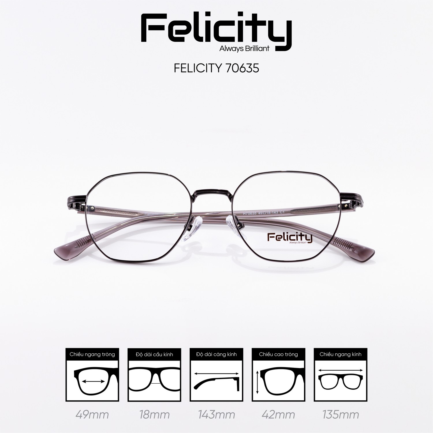 Gọng kính FELICITY 70635 - Ảnh 4