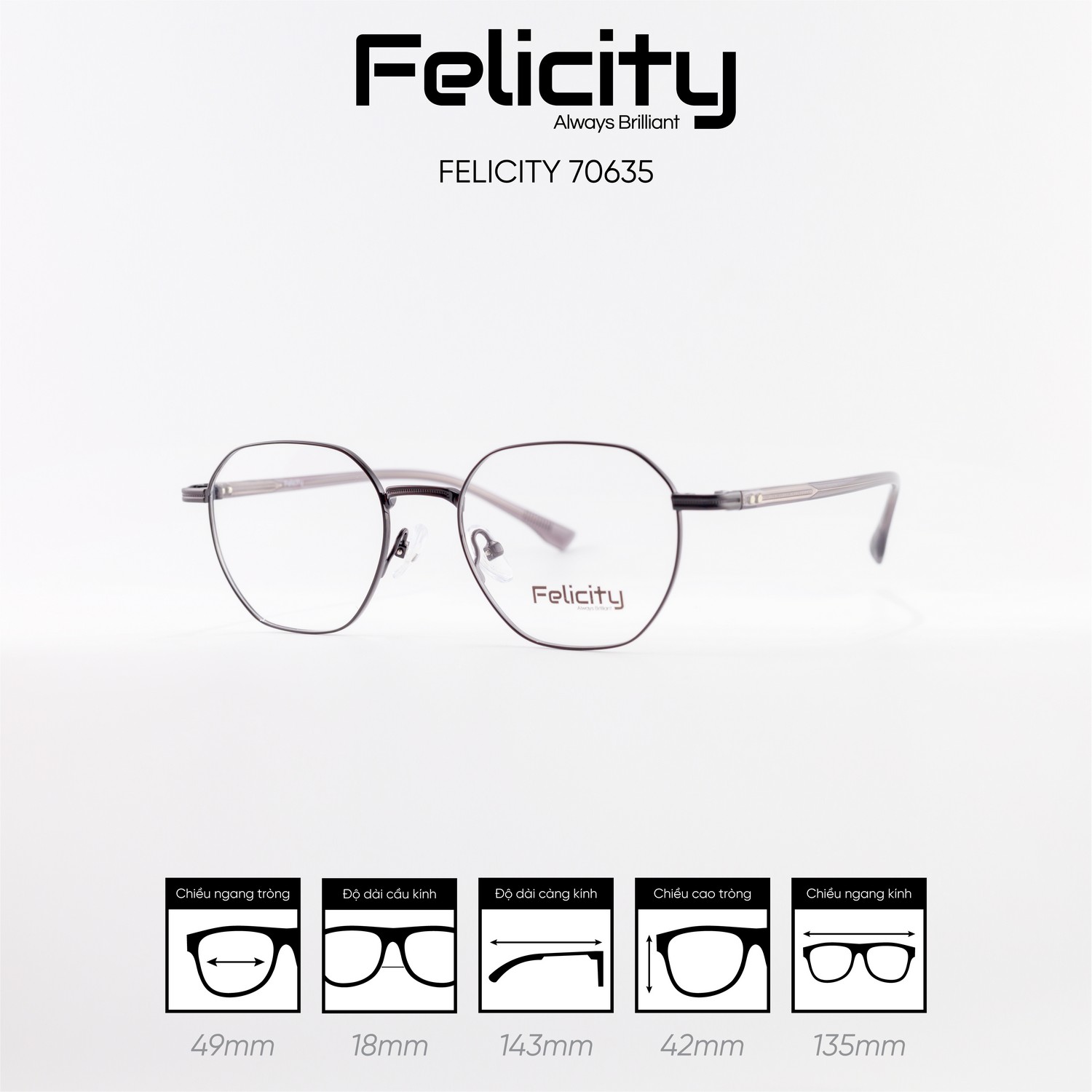 Gọng kính FELICITY 70635 - Ảnh 6