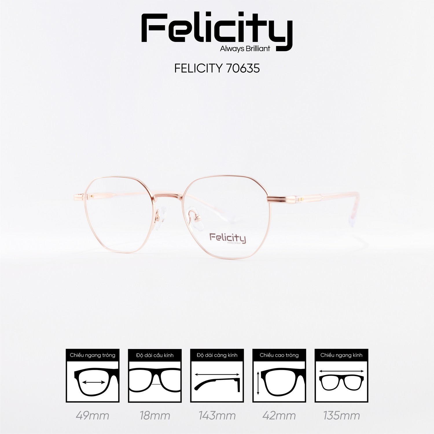 Gọng kính FELICITY 70635 - Ảnh 9