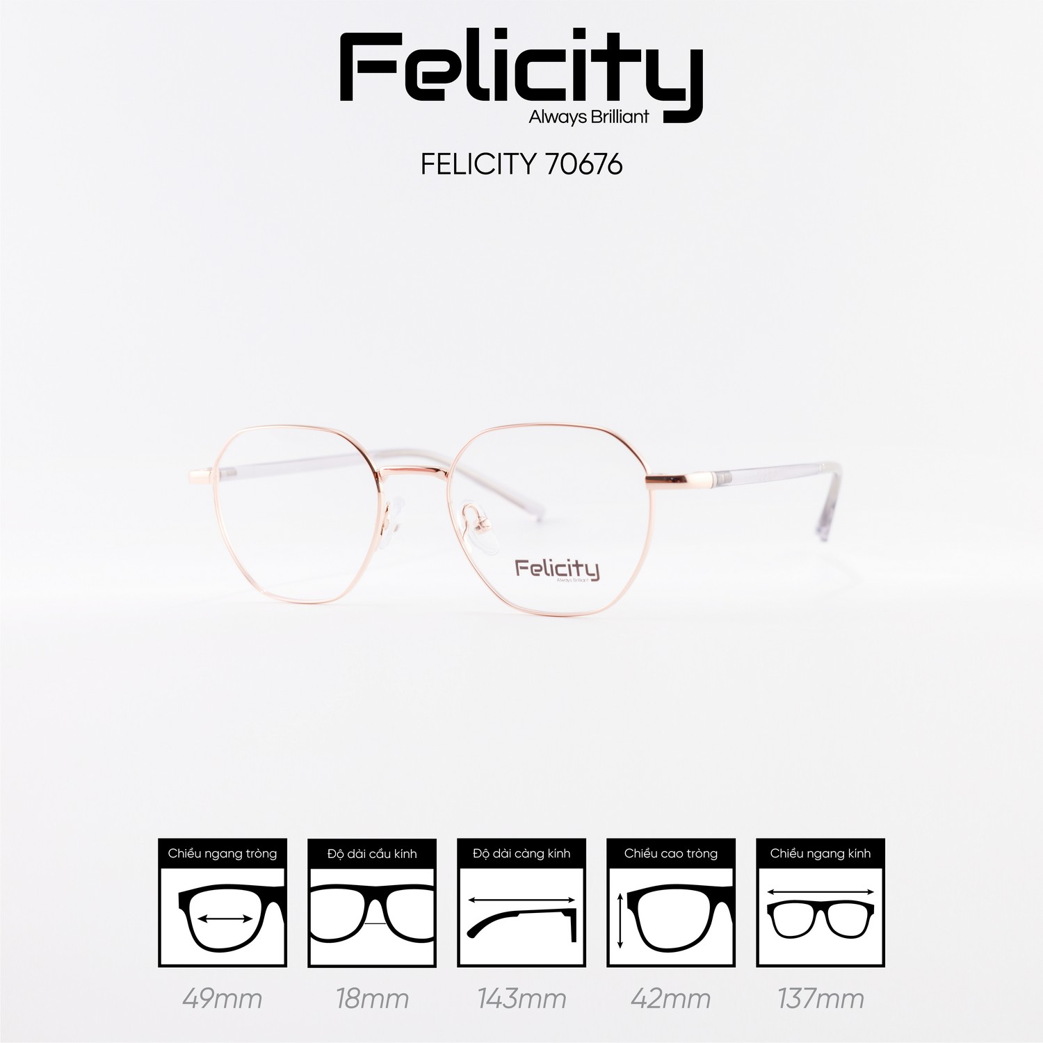 Gọng kính FELICITY 70676 - Ảnh 7