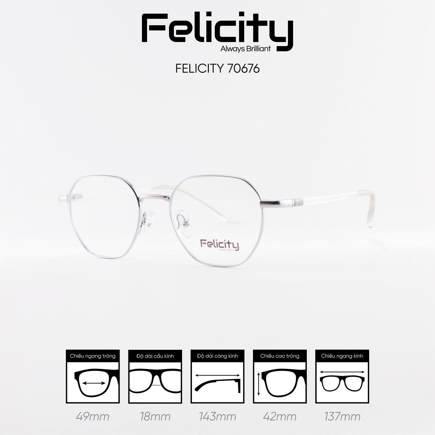 Gọng kính FELICITY 70676 - Ảnh 6