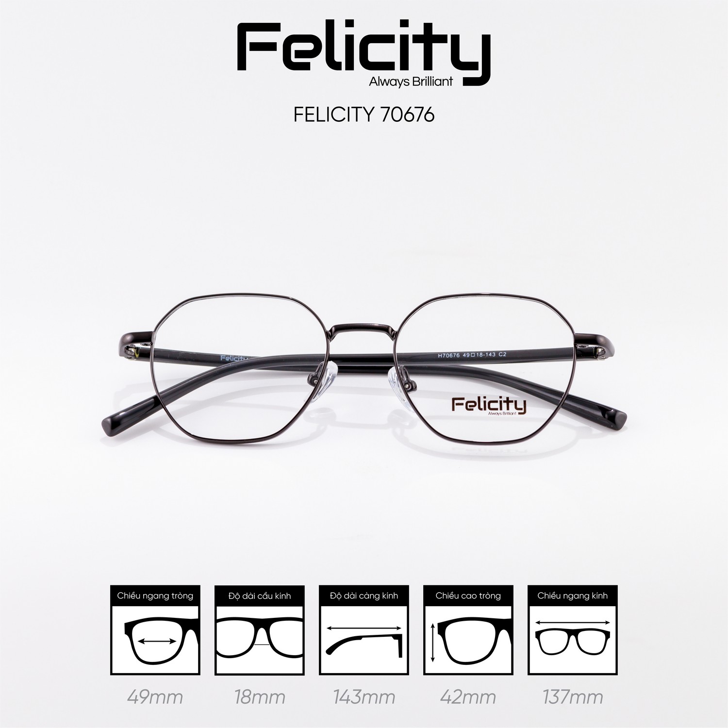 Gọng kính FELICITY 70676 - Ảnh 4