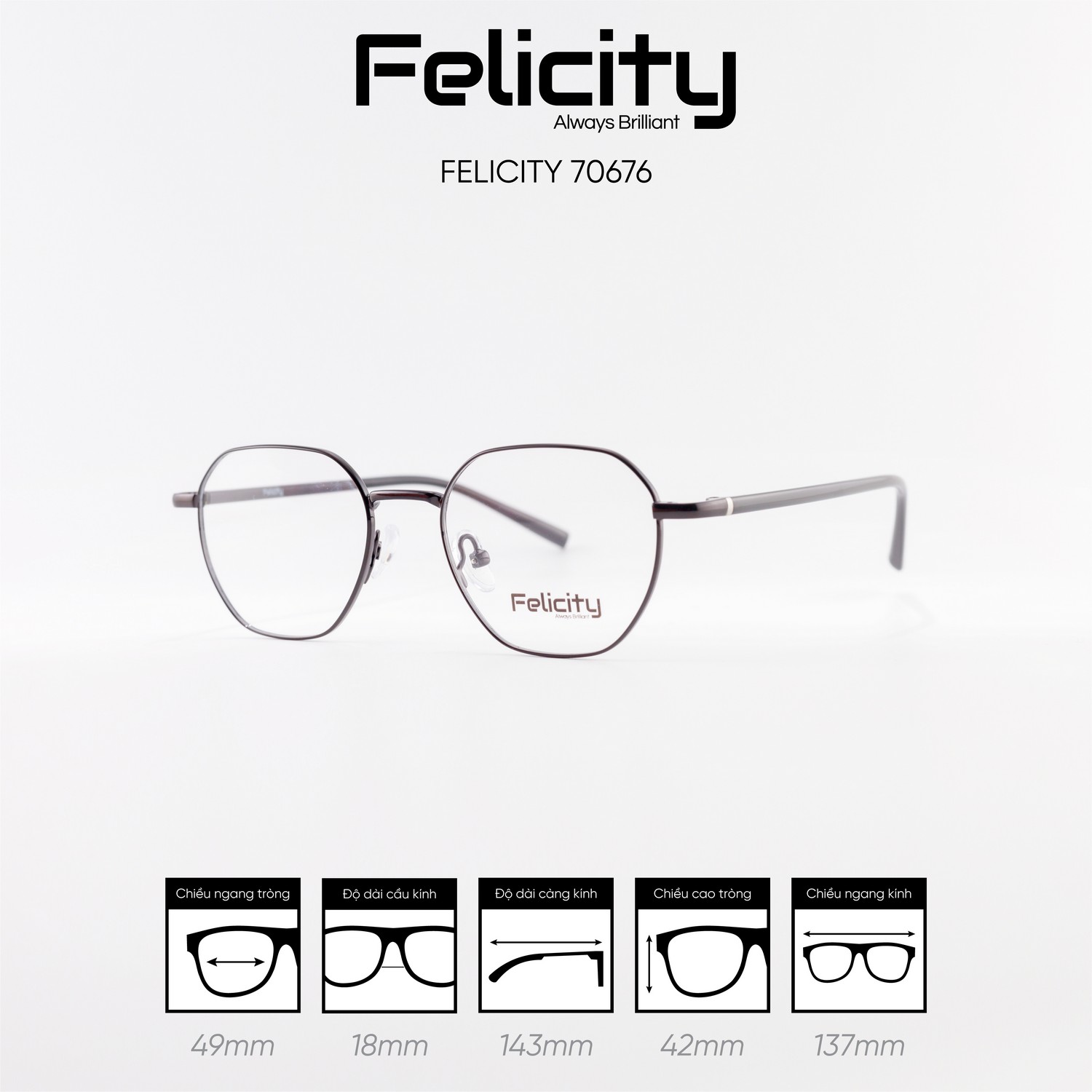 Gọng kính FELICITY 70676 - Ảnh 8