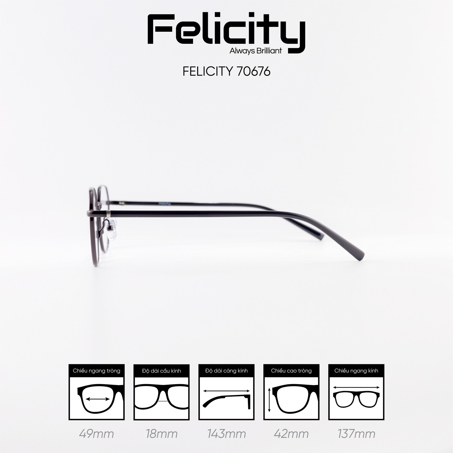 Gọng kính FELICITY 70676 - Ảnh 9