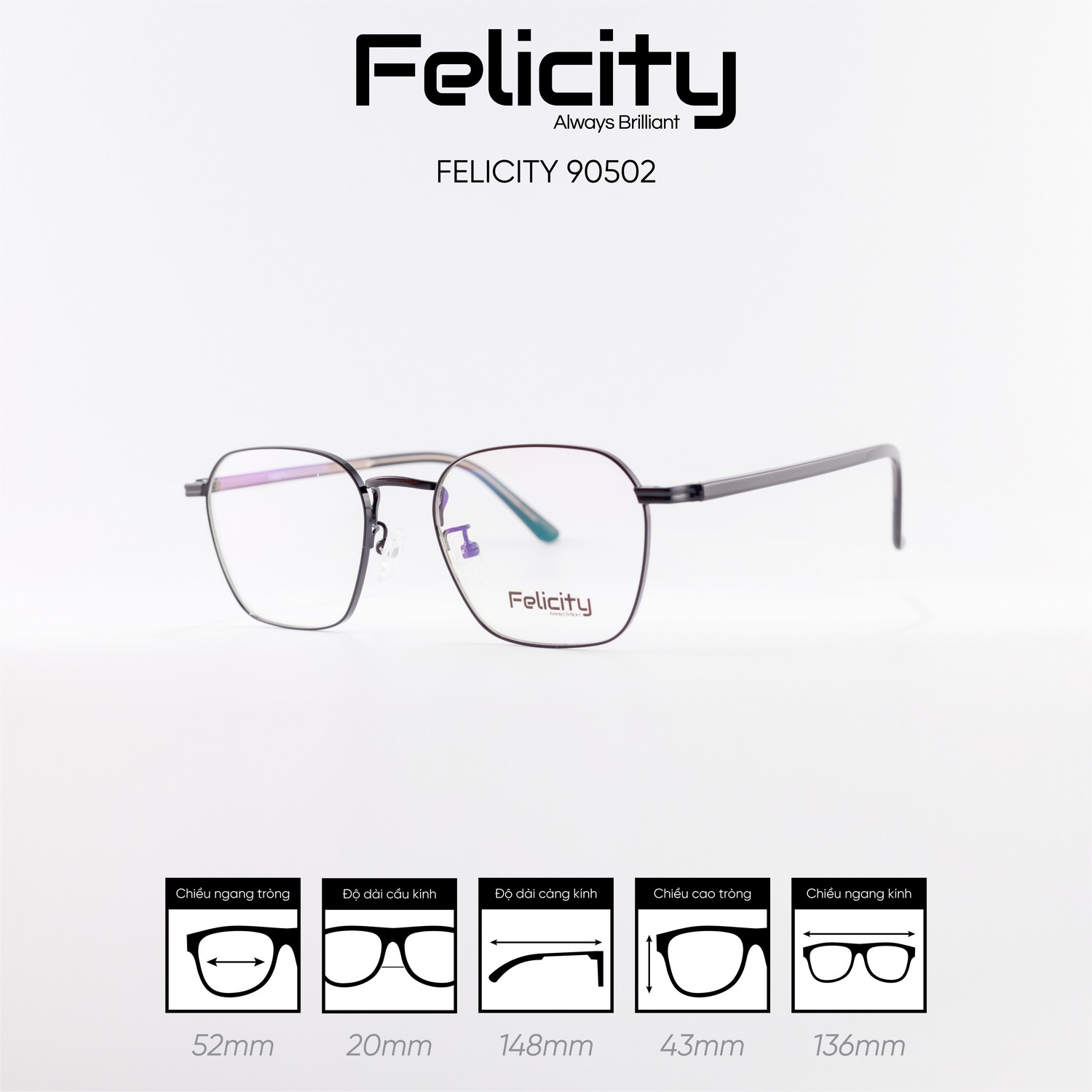 Gọng kính FELICITY 90502 - Ảnh 6