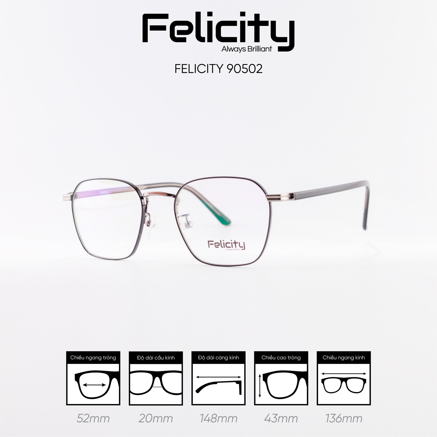 Gọng kính FELICITY 90502 - Ảnh 8