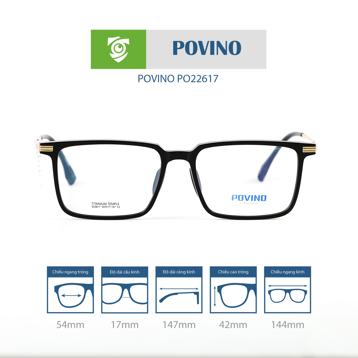 Gọng kính POVINO PO22617