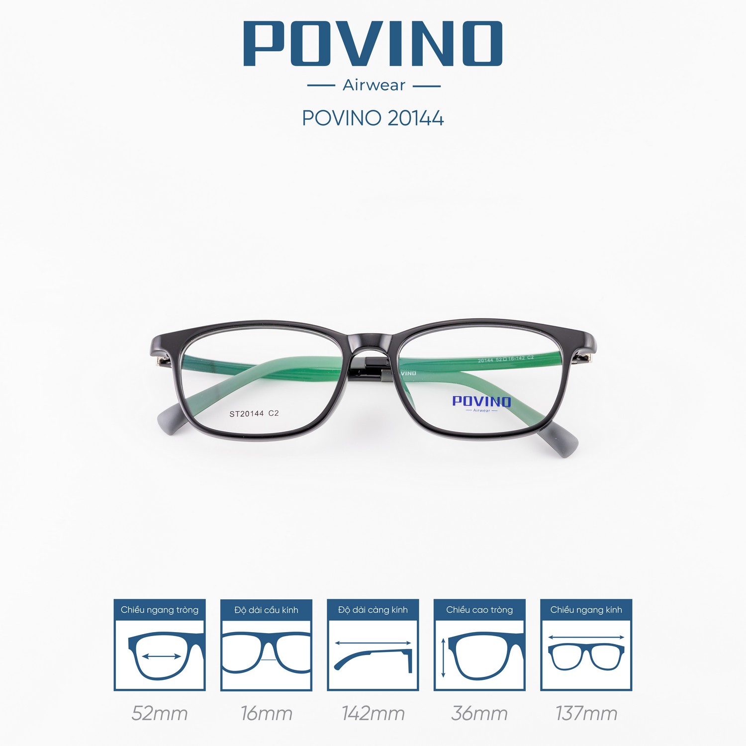 Gọng kính POVINO PO20144 - Ảnh 11