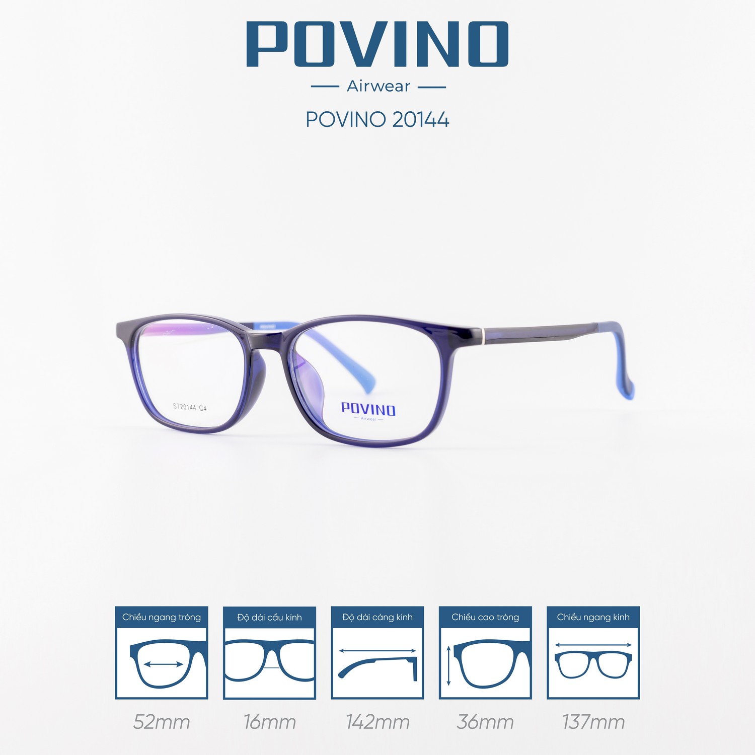 Gọng kính POVINO PO20144 - Ảnh 8