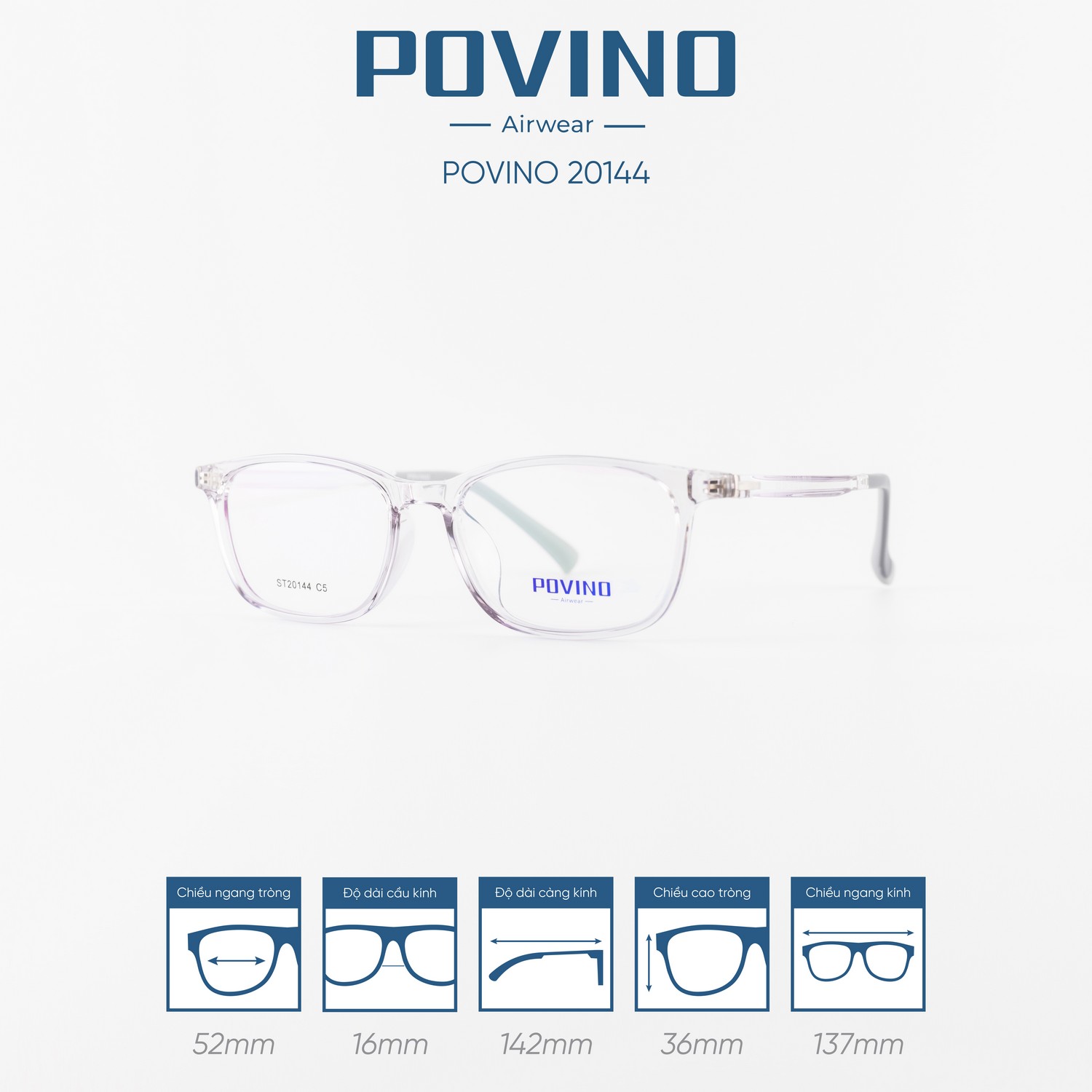 Gọng kính POVINO PO20144 - Ảnh 7